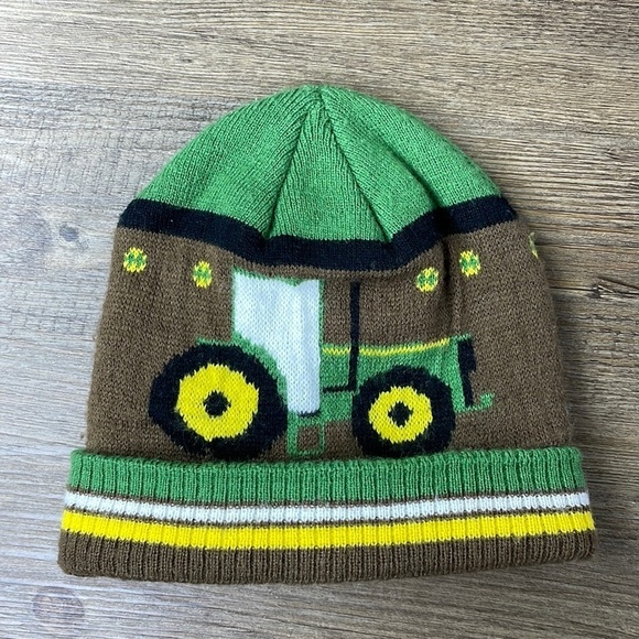John Deere Other - John Deere Infant/Toddler Brown Green Tractor Beanie Winter Hat